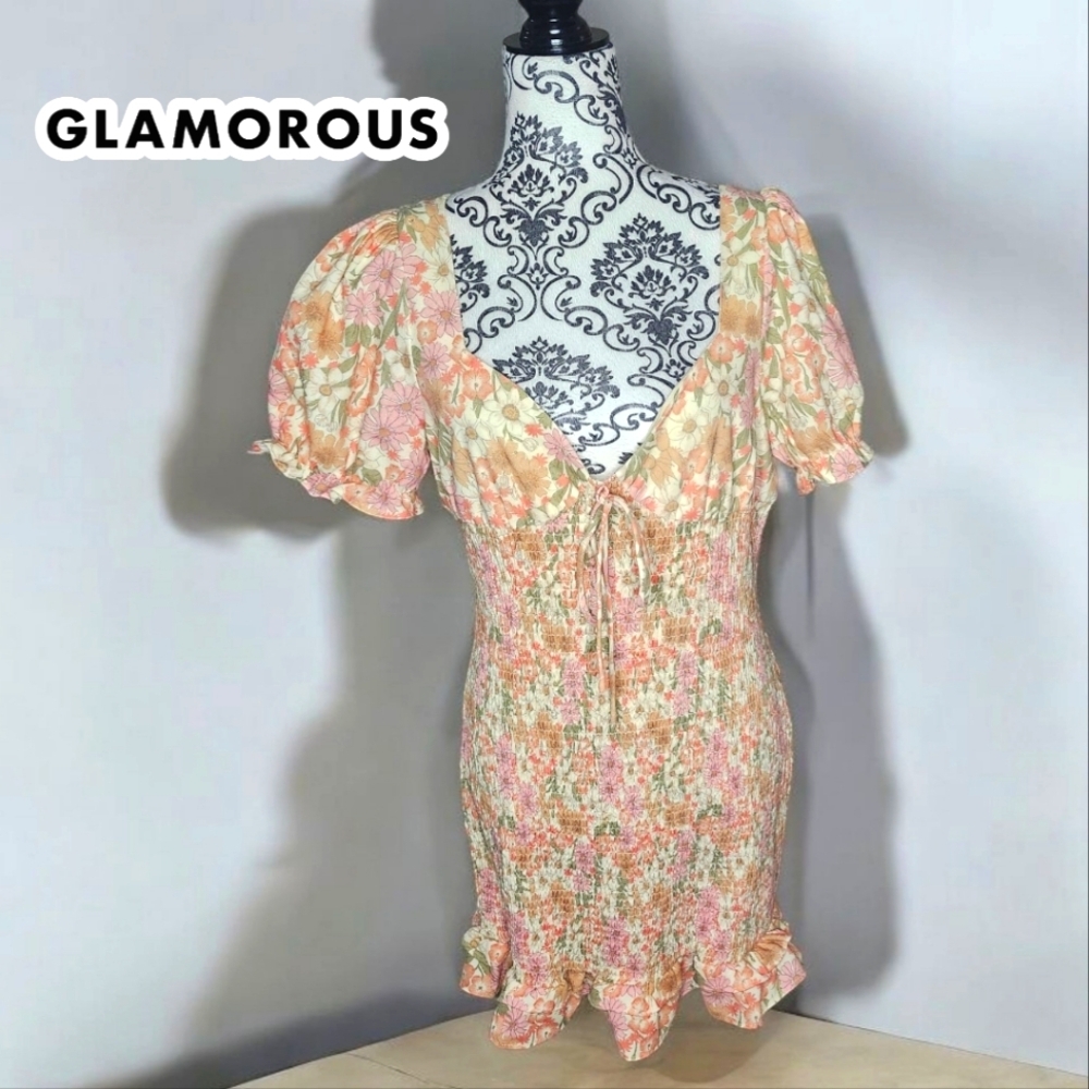 ๐๏ธ GLAMOROUS Floral Linen Vintage Mini - 10 - Picture 3 of 14